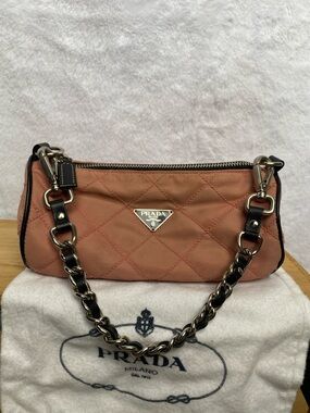 Prada Quilted Mini Barrell Bag in Dusty Rose